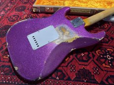 画像5: Fender Custom Shop 1962 Stratocaster Heavy Relic - Handwound PU's / Magenta Sparkle (5)